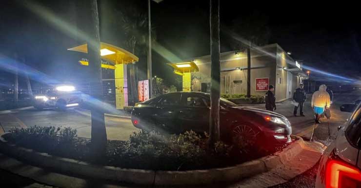 Man on house arrest crashes car at McDonald's drive-thru in Port St. Lucie