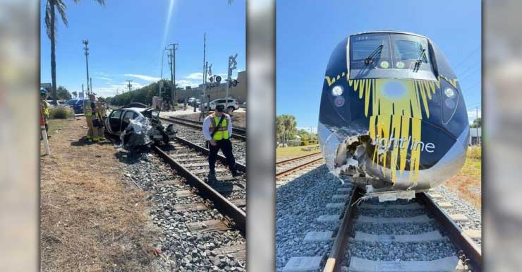 Two seriously injured after crash with Brightline train in Jensen Beach