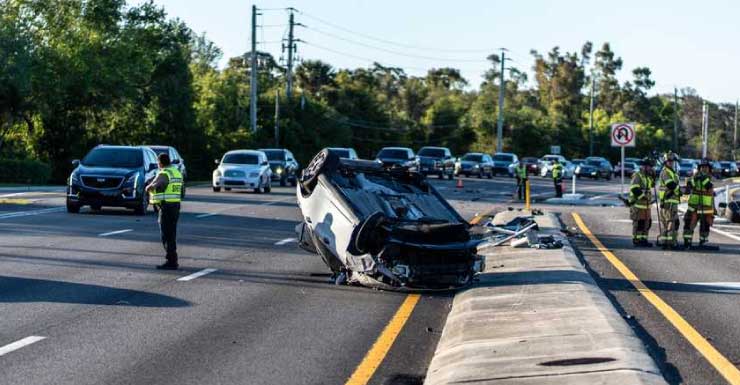 1 taken to hospital after rollover crash in San Carlos Park