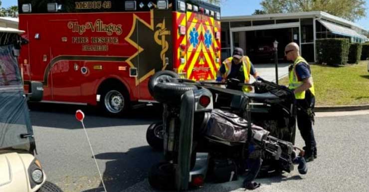 Driver pinned under golf cart after rollover crash in The Villages