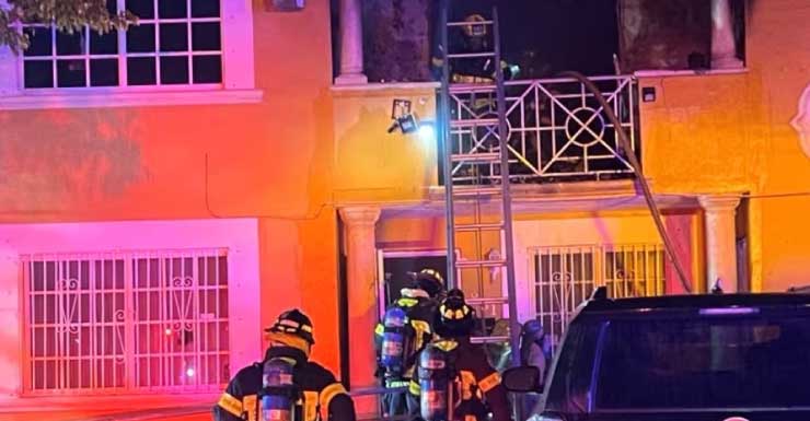 Elderly woman rescued from balcony after fire erupts inside Miami duplex