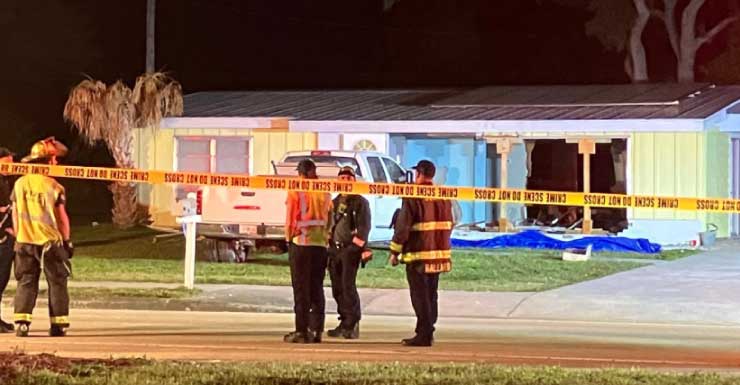 Husband crashes truck into Port St. Lucie home