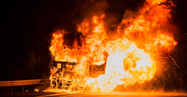 I-75 burns as agencies battle overnight blaze