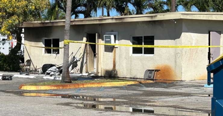 Investigation underway after fire erupts behind church in Lake Worth Beach