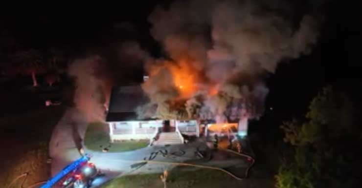 Massive house fire breaks out in southeast Lee County