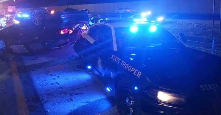 Multi-vehicle crash involving FHP trooper vehicle causes delays on I-75 in Estero