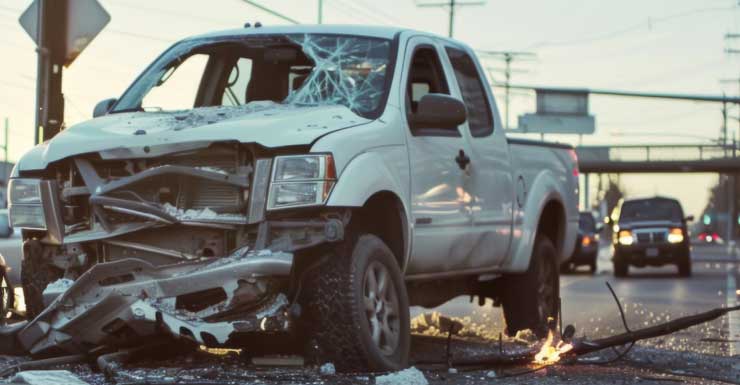 Pickup truck slams into downtown Fort Myers bail bonds business