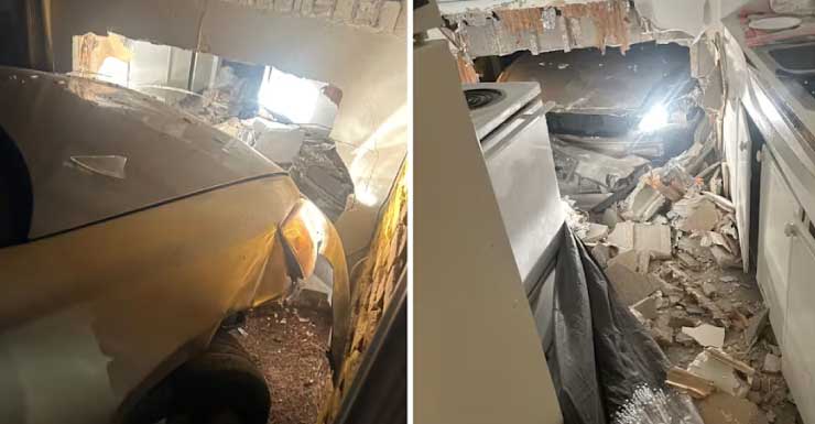 Resident shocked after car crashes into Arlington apartment complex