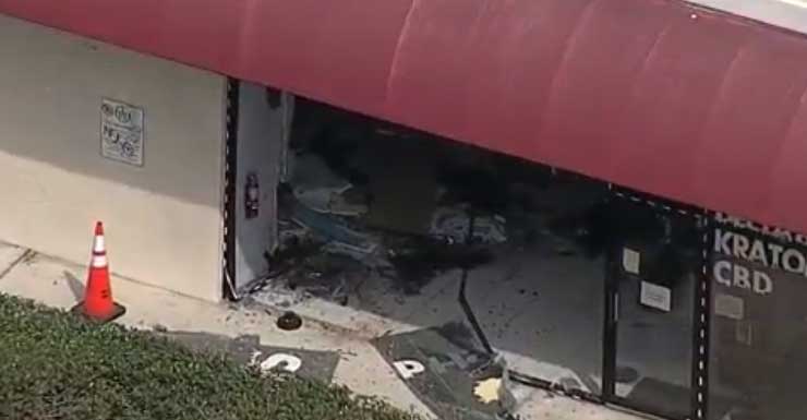 The hand of God was on us': Owner thankful to be alive after Jeep slams into Pompano Beach businesses