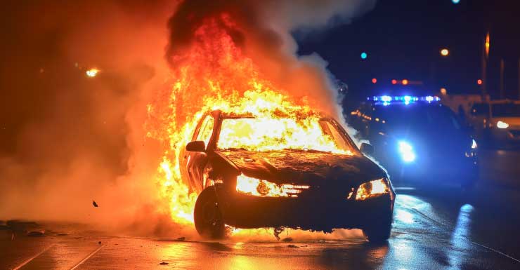 Vehicle fire on I-95 North halts morning traffic in Delray Beach