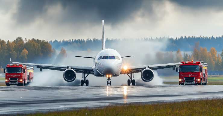 Video shows sparks coming from plane's engine before it landed in Miami