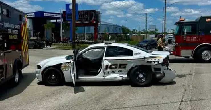 Driver strikes Sebring officer’s patrol car as cop responds to another car crash