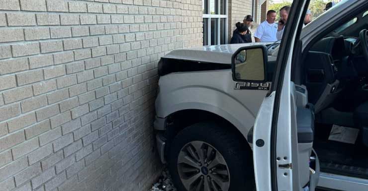 Pickup truck crashes into Lake City Fire Station, 1 person hurt