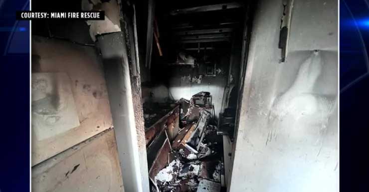 10 displaced after fire ignites at apartment building in Miami; 2 treated for smoke inhalation