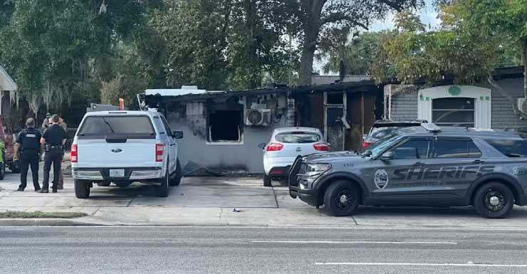 2 hospitalized after house fire shuts down Merrill Road in Arlington; 6 adults, 3 children displaced