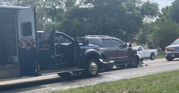 51-year-old man injured in crash with 2 ambulances in Escambia County
