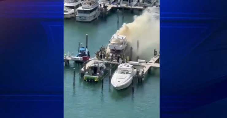 52-foot yacht catches fire at Miami Beach Marina; no injuries reported
