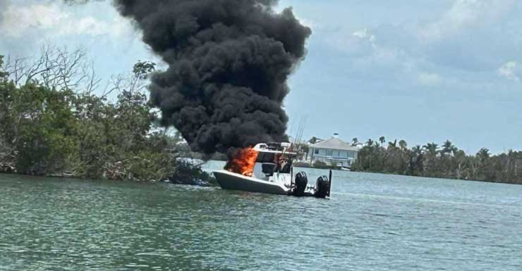 Cape Coral fire crews respond to boat fire