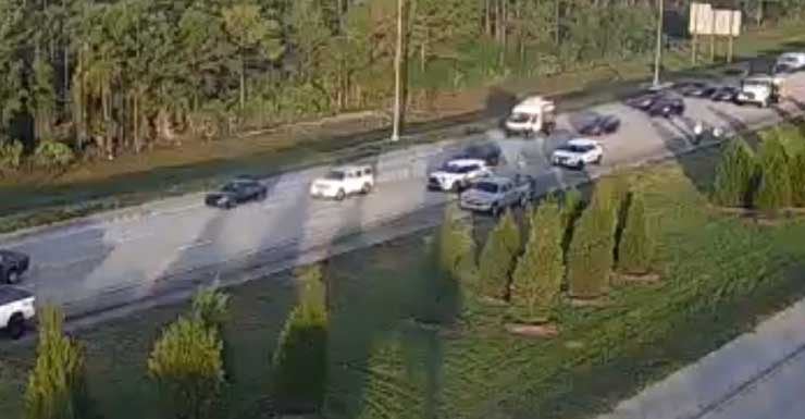 Crash on I-95 South in Palm City clogs traffic