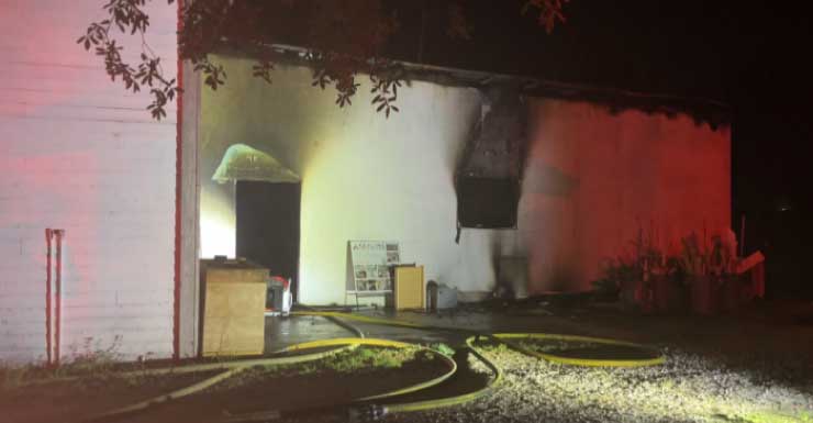 Crews battle structure fire along S Mallard Lane in Lee County