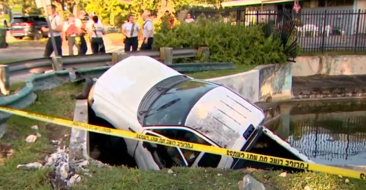 Crews remove truck from South Miami canal