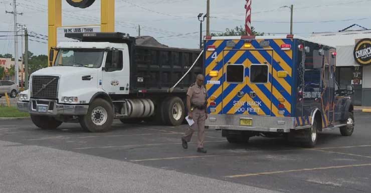 Dump truck hits 88-year-old Pensacola woman crossing street in motorized wheelchair