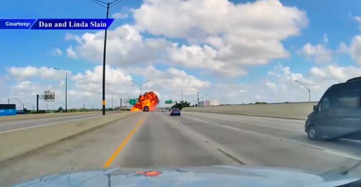 Like a spiral of fire’: Tanker truck crashes into transit bus on I-595 in Davie, shutting down WB lanes; driver hospitalized