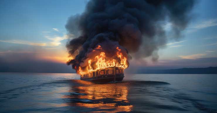 Man in serious condition after boat erupts in flames in Fort Lauderdale