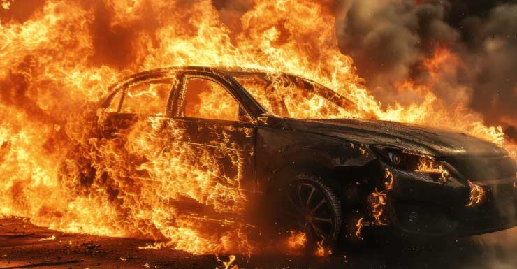 One dead, several injured after car bursts into flames in Hollywood crash