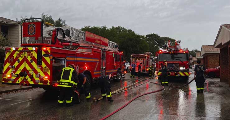 One person transported to hospital after fire at Pensacola's Carriage Hills Apartments