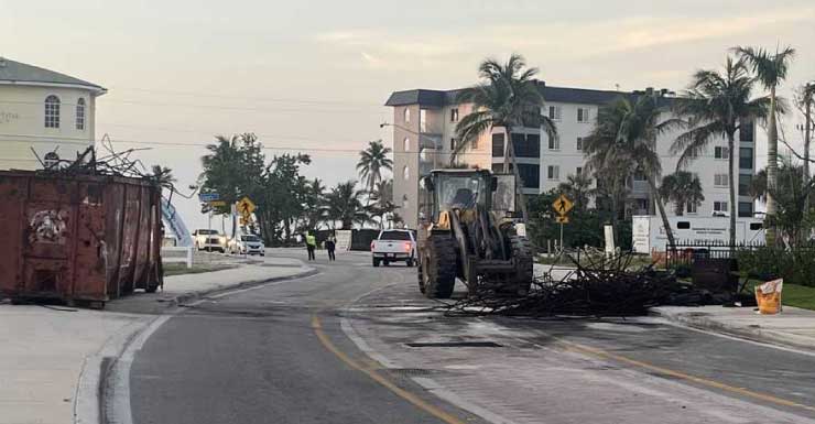Overturned truck on Fort Myers Beach causes lanes on Estero Blvd. to close