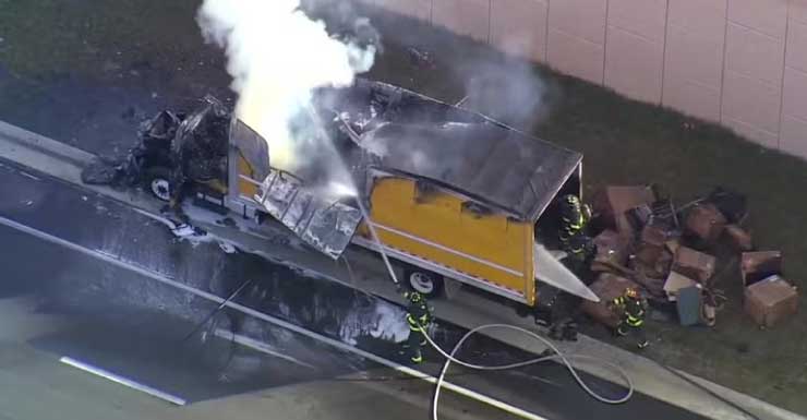 Truck fire causes roadblock on Florida's Turnpike in Lake County