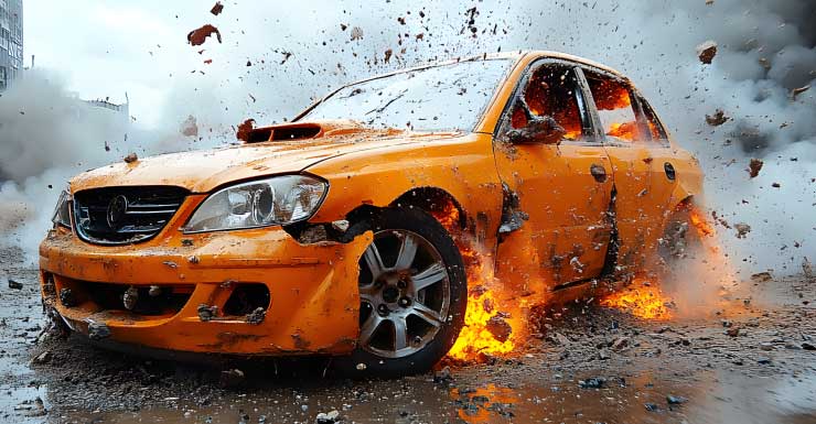 Vehicle catches fire on Interstate 275