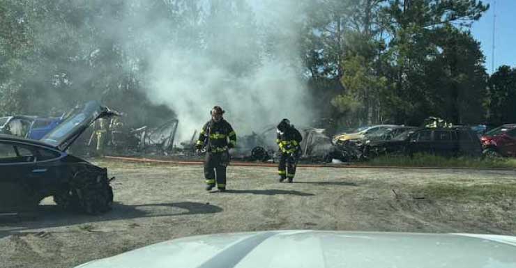 16 vehicles involved in Palm Coast car fire