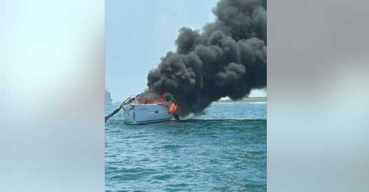 4 people rescued from boat fire near Cape Canaveral, officials say