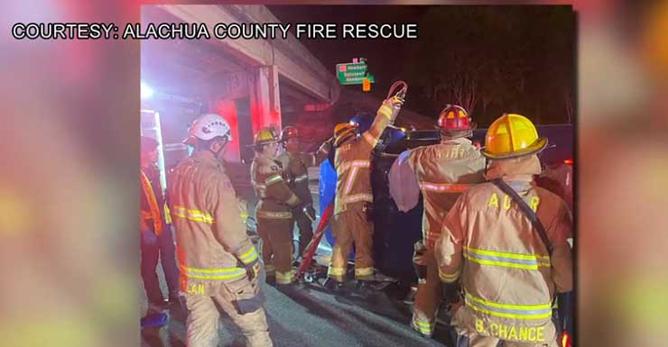 ACFR firefighters cut driver from crashed vehicle