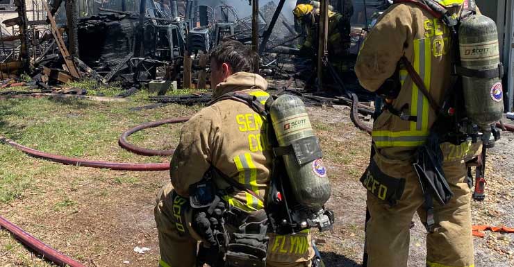 An explosion causes a structure fire in Maitland