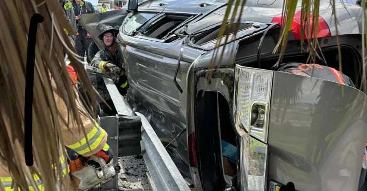 Bystanders spring into action at I-95 rollover crash in St. Lucie County