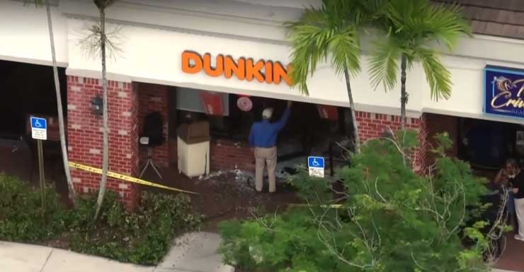 Car slams into Dunkin’ in Davie