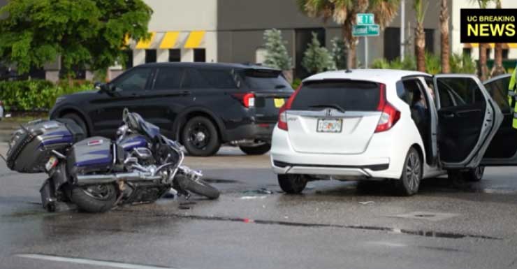Crash involving motorcycle shuts down lanes along Kismet Pkwy and Andalusia Blvd in Cape Coral