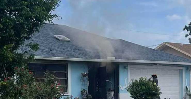 Dog saved from house fire in Golden Gate