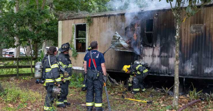Firefighters: Mobile home fire claims lives of 2 dogs in Marion County