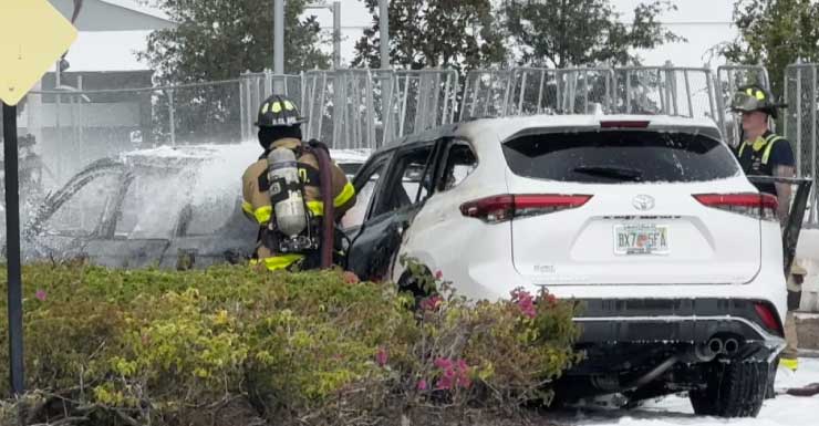 Firefighters respond to car fire at UTC Mall