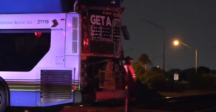 Tri-Rail train clips transit bus in Opa-locka; several passengers treated for minor injuries