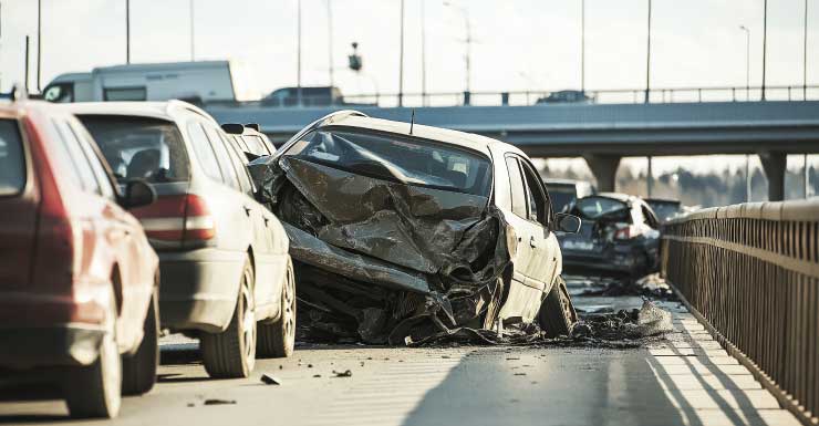 Trooper, 4 others taken to hospital following five-car pile-up near I-95