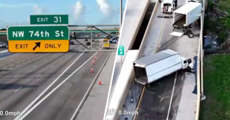 Truck crash closes Florida's Turnpike off-ramp to NW 74th Street