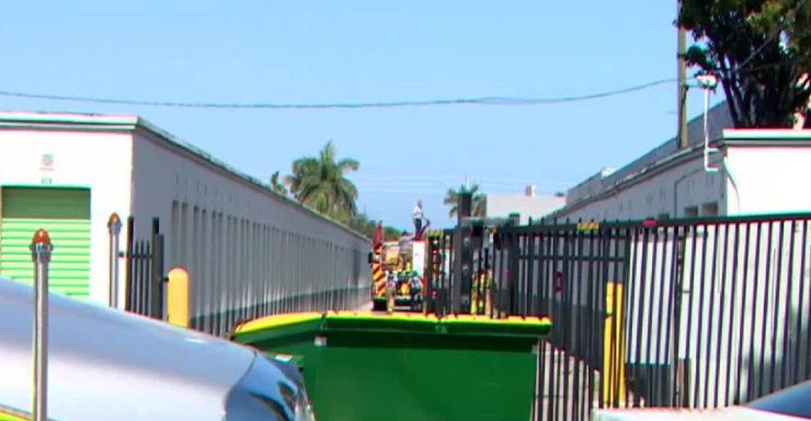 1 hospitalized with burns after fire sparks at NW Miami-Dade storage facility