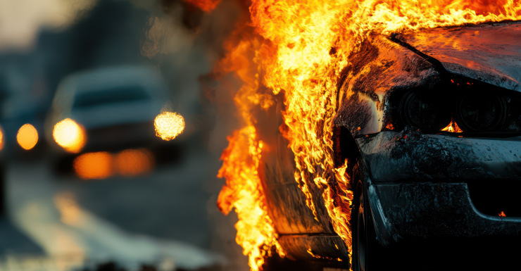 Alachua County Sheriff’s Office patrol vehicle bursts into flames