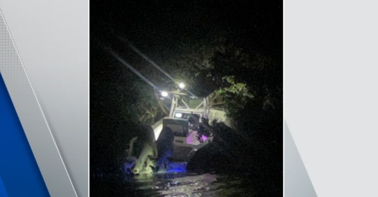 Coast Guard rescues 10 people after boat strikes mangroves in Key Largo