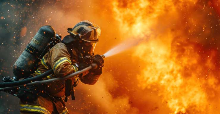 Firefighters battle flames that engulfed a home in Immokalee